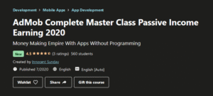 Read more about the article [GET] AdMob Complete Master Class Passive Income Earning 2020 Free Download