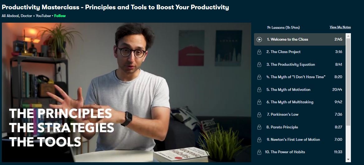 You are currently viewing Ali Abdaal – Productivity Masterclass – Principles and Tools to Boost Your Productivity Download