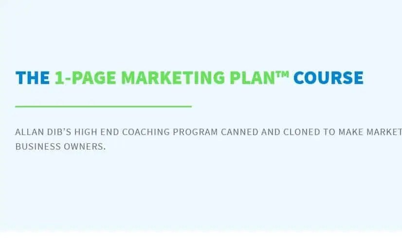 You are currently viewing Allan Dib – The 1-Page Marketing Plan Course Download