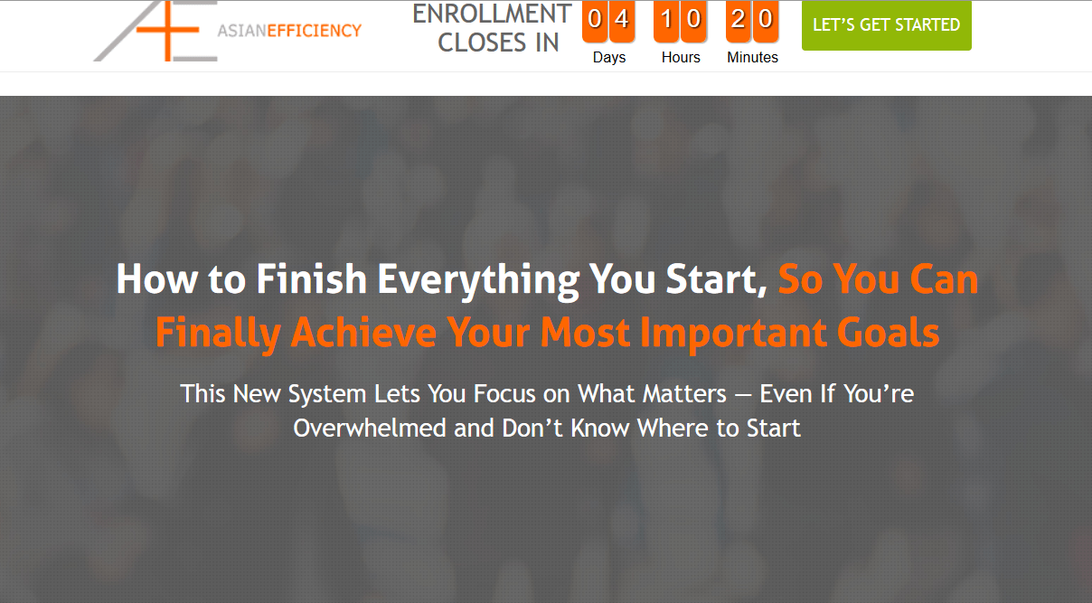 You are currently viewing [SUPER HOT SHARE] AsianEfficiency Finisher’s Fastlane – Increase Your Productivity And Focus Download