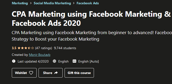 You are currently viewing [GET] CPA Marketing Using Facebook Marketing & Facebook Ads (2020) Free Download