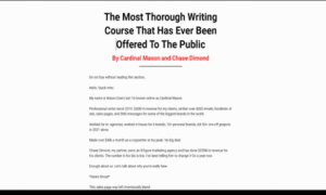 Read more about the article Cardinal Mason and Chase Dimond – Copy MBA + The Freelancing Masterclass Download