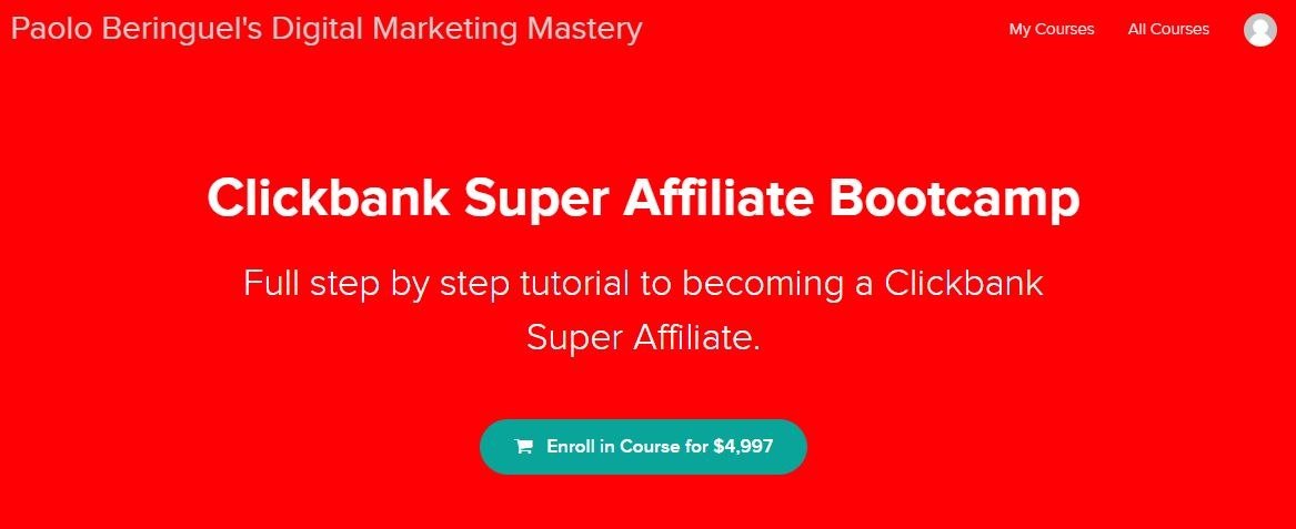 You are currently viewing Clickbank Super Affiliate Bootcamp by Paolo Beringuel