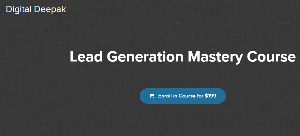 You are currently viewing Deepak Kanakaraju – Lead Generation Mastery Download