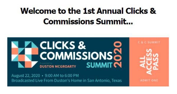 You are currently viewing [SUPER HOT SHARE] Duston Mc Groarty – Clicks & Commissions Summit 2020 Download