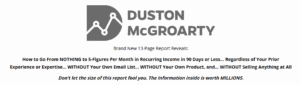 Read more about the article [GET] Duston McGroarty – Recurring Affiliate Income Report Download