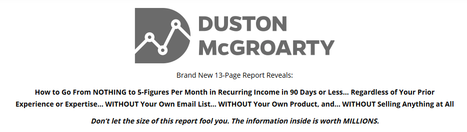 You are currently viewing [GET] Duston McGroarty – Recurring Affiliate Income Report Download