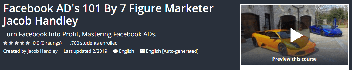 You are currently viewing [GET] Facebook AD’s 101 By 7 Figure Marketer Jacob Handley – Udemy Download