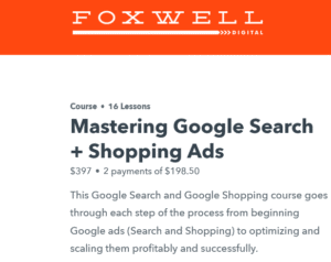 Read more about the article Foxwell Digital LLC – Mastering Google Search + Shopping Ads Free Download