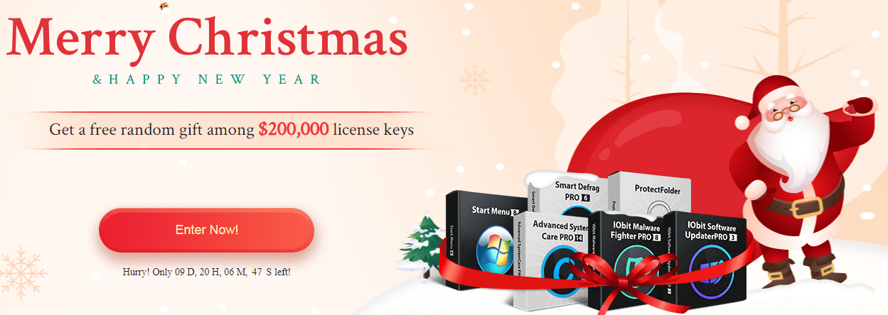 You are currently viewing [GET] IObit Christmas Giveaway – 200,000 License Keys Free Download