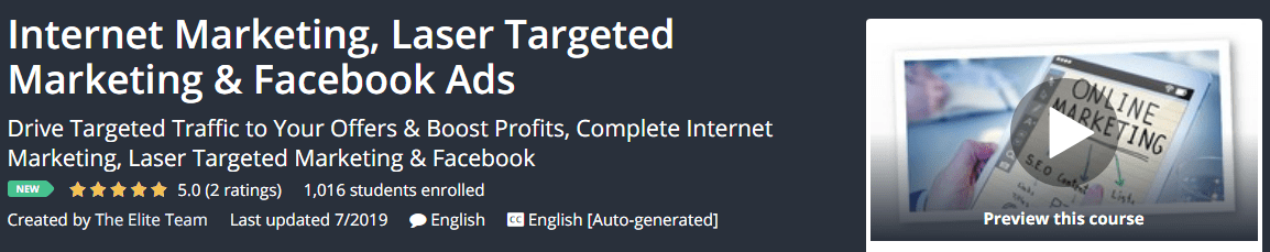 You are currently viewing [GET] Internet Marketing, Laser Targeted Marketing & Facebook Ads 2019 Download