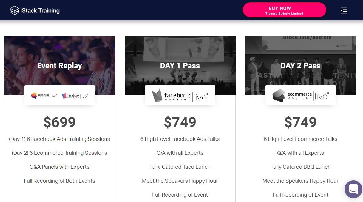 You are currently viewing [SUPER HOT SHARE] Istack – Facebook & Ecommerce Mastery Live 2019 Replay $749