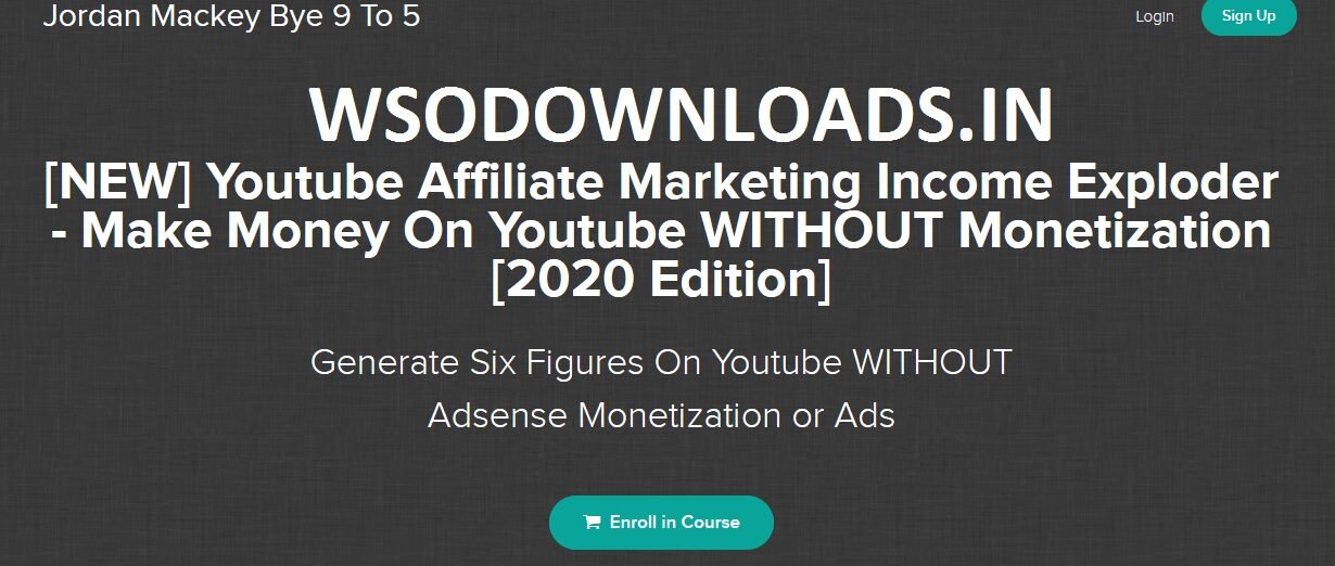 You are currently viewing [SUPER HOT SHARE] Jordan Mackey – [NEW] Youtube Affiliate Marketing Income Exploder [2020 Edition] Download