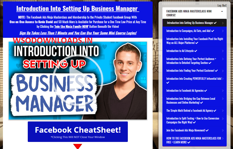 You are currently viewing [SUPER HOT SHARE] Kevin David – Facebook Ads Ninja Masterclass Mini Course 2020 Download