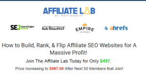 Read more about the article [SUPER HOT SHARE] Matt Diggity – Affiliate Lab + Bonus Download