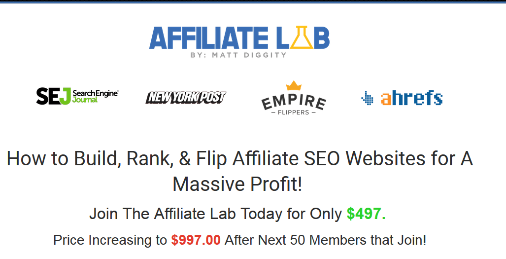 You are currently viewing [SUPER HOT SHARE] Matt Diggity – Affiliate Lab + Bonus Download
