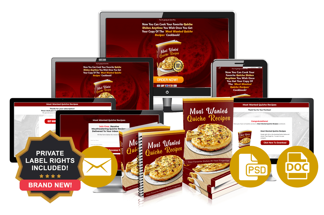 You are currently viewing Most Wanted Quiche Recipes | Instant Niche PLR Free Download