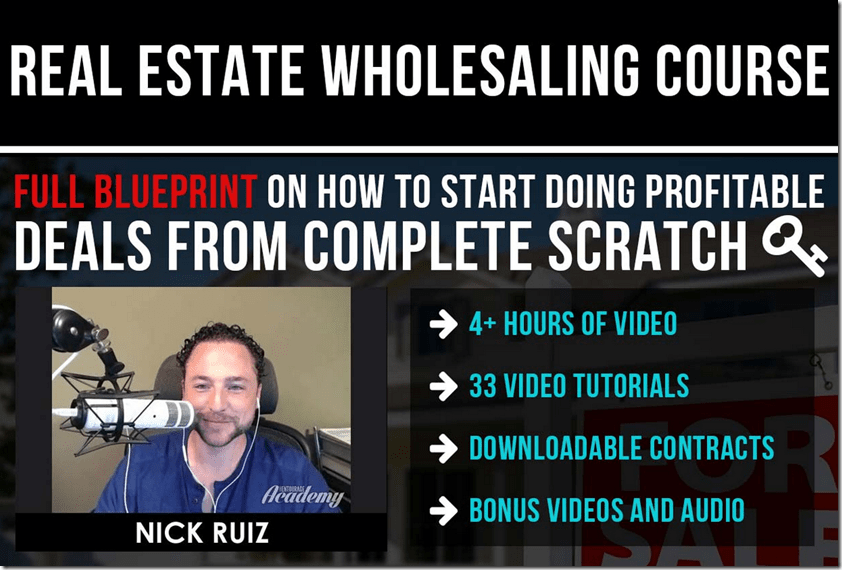 You are currently viewing Nick Ruiz – Real Estate Wholesaling Course Download