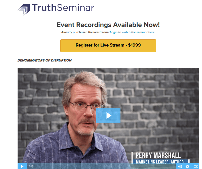 You are currently viewing [SUPER HOT SHARE] Perry Marshall – Truth Seminar Download