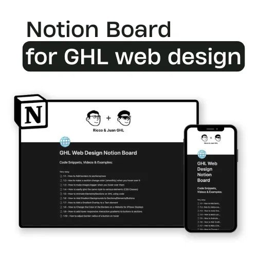 You are currently viewing Ricco & Juan – Notion Board for GHL Web Design Download