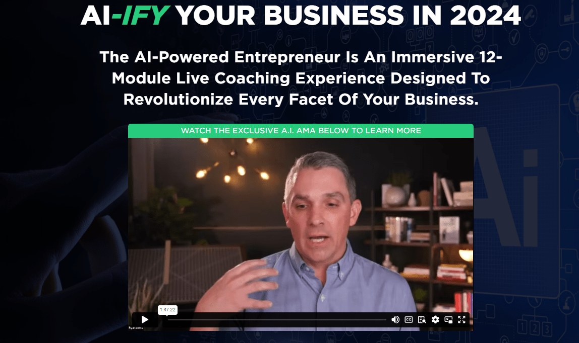 You are currently viewing Ryan Deiss – AI-Powered Entrepreneur Accelerator ELITE Download