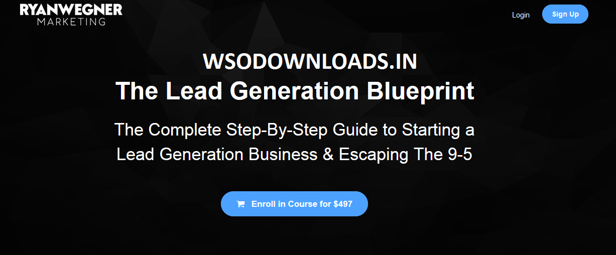 You are currently viewing [SUPER HOT SHARE] Ryan Wegner – The Lead Generation Blueprint Download