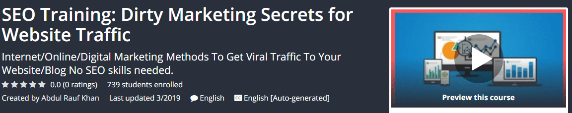 You are currently viewing [GET] SEO Training: Dirty Marketing Secrets for Website Traffic Download