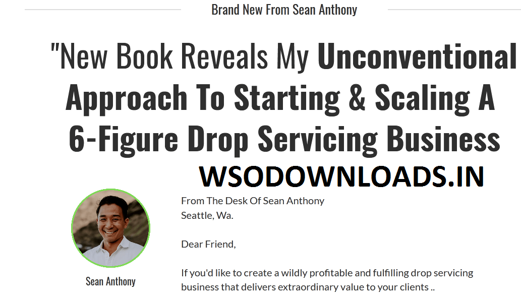 You are currently viewing [SUPER HOT SHARE] Sean Anthony – 6-Figure Drop Servicing Business Method Download