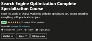 Read more about the article [GET] Search Engine Optimization Complete Specialization Course Free Download