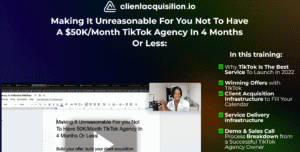 Read more about the article Serge Gatari – $50K/Month TikTok Agency Webinar Download