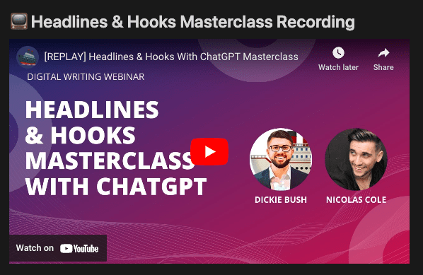 You are currently viewing Ship30For30 – Headlines & Hooks Masterclass with ChatGPT Update Download