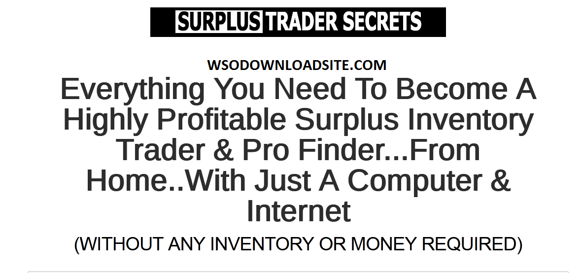 You are currently viewing [SUPER HOT SHARE] Surplus Trader Secrets Download