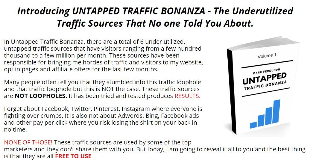 You are currently viewing Untapped Traffic Bonanza (Volume 1) by Mark Ferguson