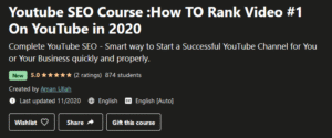 Read more about the article [GET] Youtube SEO Course – How TO Rank Video #1 On YouTube in (2020) Free Download